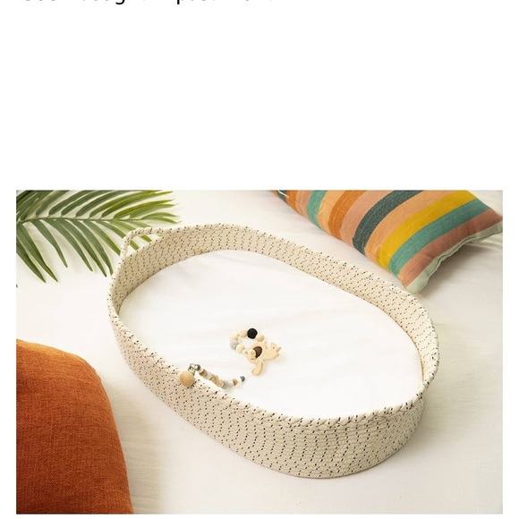 J&JOO Cream Baby Changing Basket, Waterproof, and Portable. New in bag. - Picture 4 of 10